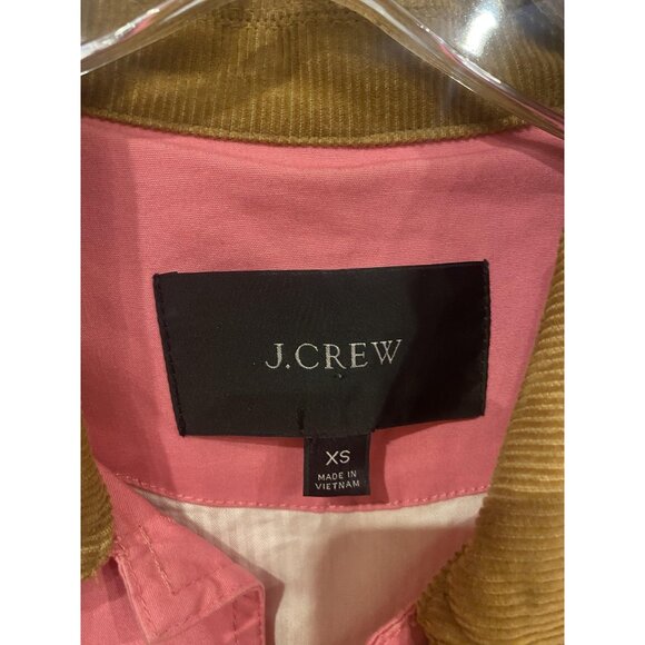 J.Crew Jacket Womens XS Pink Barn Chore Coat Corduroy Collar Button Pockets - Picture 3 of 6
